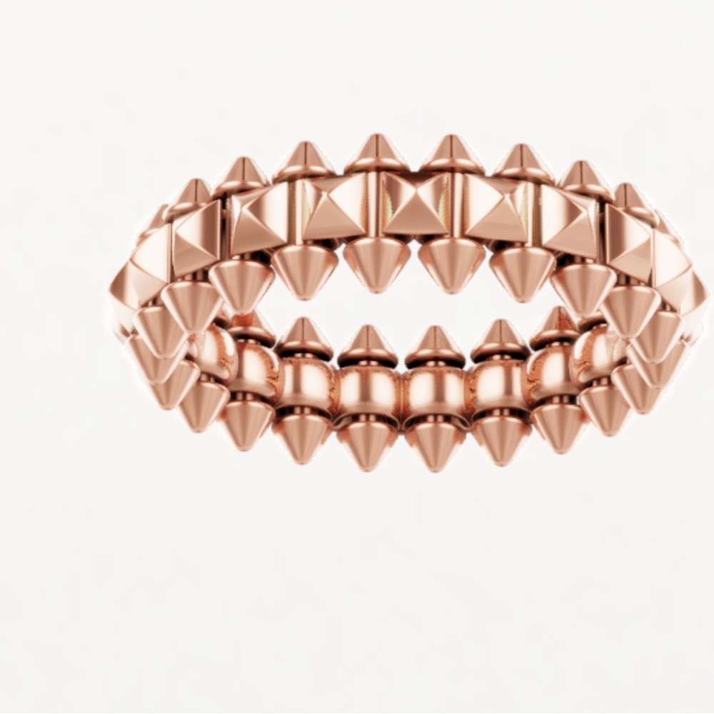 Rose Gold Studded Women's Ring